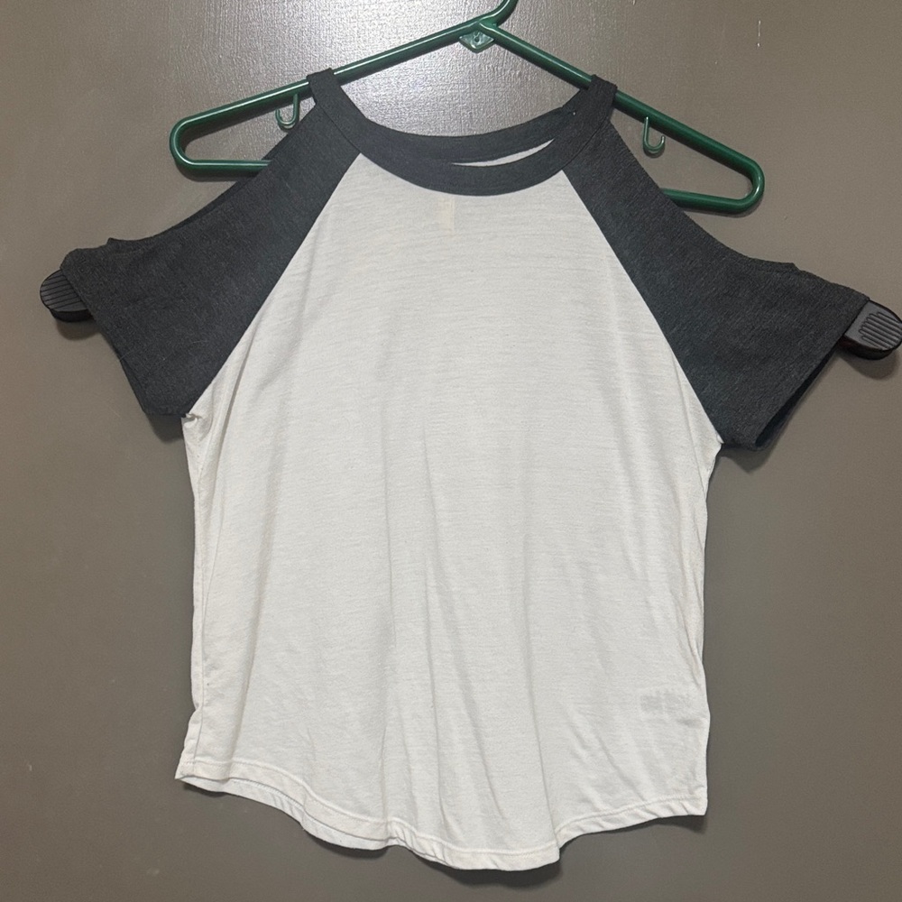 Kids' Black and White Raglan Short Sleeve Tee